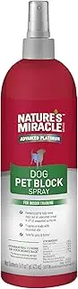 Nature’s Miracle Advanced Platinum Dog Pet Block Spray, 473ml, Formulated with Essential Oils, Repellent Formula, Used for Indoor Training