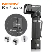 90 Degree Twist Rotary Clip Handfree Flashlight Magnet Mini Lighting LED Torch