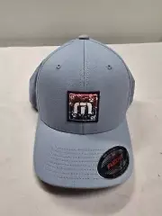 Travis Mathew Table For Two Logo Golf Flexfit Hat Cap Heather Ash Blue S/M New