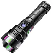 Zoomable Tactical Torch Spotlights LED Flashlight Super Bright Rechargeable Lamp