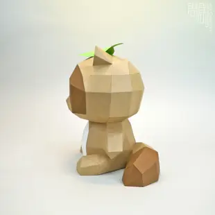 問創設計 DIY手作3D紙模型 禮物 擺飾 小動物系列 -狸貓