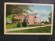 Vintage Linen Postcard John Preston McConnell Library, Radford, Virginia