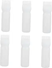 Vaguelly 6Pcs Hair Color Root Comb Applicator Bottle Precision Squeeze Hair Dye Bottle for Scalp Treatment and Styling for Salon and DIY Use Portable and Lightweight
