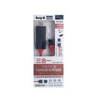 在飛比找樂天市場購物網優惠-EasyQ EQ-HDMI-80 三合一手機平板轉HDMI傳