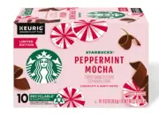 Last 10 Kcup Starbucks Peppermint Mocha Coffee Pod Brew Roast Holiday Father Gif