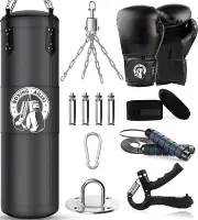 Unfilled Heavy 4FT Punching Bag for Adults/Kids Gloves Wraps Chain Ceiling Hook