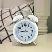 Vintage Double Bell Alarm Clock Loud Siren Metallic Spray Paint Desk/Bedside