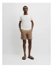 [Country Road] Micro Textured Shorts in Oak