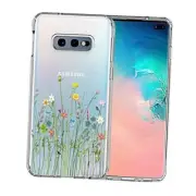 Case, Clear with Design Soft TPU Shock Absorption Galaxy S10e Flower Bouquet