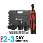 Cordless Electric Ratchet Wrench 3/8" 12V Kit 44.2 Ft-lbs Compact High Torque...