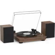 Vinyl Record Player with 24W HiFi Stereo Speakers Vintage Bluetooth Turnable