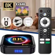 8K TV Box Android 13 Media Player 2.4& 5G WIFI HDMI Quad Core Smart Stream 4+64