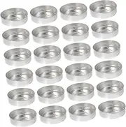Angoily 50Pcs Aluminum Candle Cup Case DIY Tea Light Container for Scented Candles Lightweight and Portable for Crafting and Making