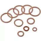 100Pcs 7 Sizes Copper Washers Copper Sealing Washers Electrical Connections