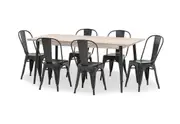 KORI 7 Piece Dining Suite with Harz Dining Chairs