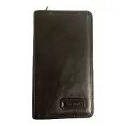OROTON Travel Zip Around Wallet Organiser 9Card 3Doc Pen Slots Wrist Strap Black