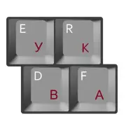 Russian Ukrainian Transparent Keyboard Stickers for All PC Red Letters (1 or 2x)