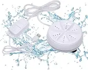 2 in 1 Portable Washing Machine, Mini Ultrasonic Remove Dirt Washer Rotating Turbine Washer Cleaner for Travel Business Trip()