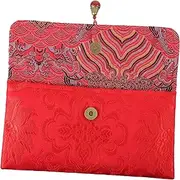 WHAMVOX 1 Pc Embroidery red Envelope Exquisite Change Bag hongbao red envelopes Chinese Money Envelope Hong bao Envelope Practical Change Bag Chinese Red Packet fine Child Cloth China