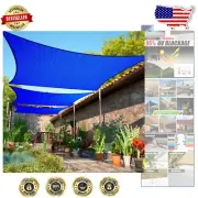 Customizable 7' x 9' Rectangle Sun Shade Sail - Heavy Duty Blue Canopy