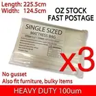 HEAVY DUTY - Mattress Plastic Cover Protector Storage Bag - SINGLE SIZE x 3