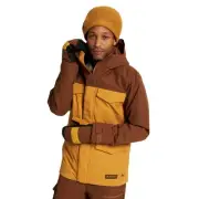Burton Covert Jacket Mens in Bison Wood Thrush - Size L -