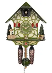 HerrZeit by Adolf Herr Quartz Cuckoo Clock - Magic Green AH 35 QM NEW