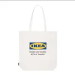 IKEA 帆布袋 EFTERTRÄDA 袋子 白色 環保購物袋 購物袋 提袋 分類袋 收納袋 LOGO 40*40 CM