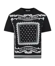 Dolce Gabbana Kids Bandanna-Print Jersey T-Shirt 8Y,12,6Y,4Y,14Y,3Y,12,10Y Black