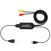 RCA AV to HDMI Converter Adapter Cable Composite HDMI 1080P NTSC PAL USB Power