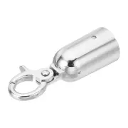 1.3" Stanchion Rope End Stopper, Cord End Caps Barrier Rope End Cap, Silver