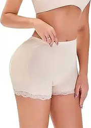 [ARSAVDCG] Womens Fake Butt Push up Panties Seamless Lace Hip Enhancer Shaper Boyshort Control Underpanties