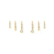 Glitter Earring Stack - Stone