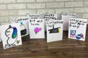 One of a Kind HAND DRAWN Handmade Greeting Card Made a Kid- who needs Hallmark ?