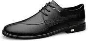 [Generic] Men's Shoes Men Wedding Leather Business Mens Dress Pointed Casual Youth British Style Spring Oxford Shoes,Black 3,40