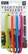Leona Co 4pcs Swivel Vegetable Peeler for Kitchen with Ergonomic Non-Slip Handle - Fruit, Veggie, Apple, Cucumber, Potato Peelers