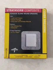 Stratasorb Composite Adhesive Island Wound Dressing 4"x4 Box of 10/ MSC3044