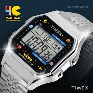 【TIMEX】天美時 Pac-Man 小精靈電子錶(銀 TXTW2U31900)