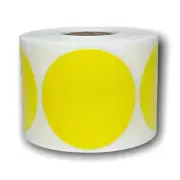 YEL Direct Thermal Labels | Zebra, Rollo & Munbyn Compt. | 3" Round | 4 RLS 500