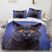 v3837 Bed Sheets Cat Kids Decor Duvet Cover Set Soft Bedspread Bedroom Decor Bed Linen Bed Sheets IU3837