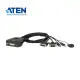 【預購】ATEN CS22D 2埠USB DVI 帶線式 KVM多電腦切換器(外接式切換按鍵)