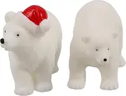 COSMEVIVI Miniature Bear Figurine Adorable Resin Christmas Ornaments for Micro Landscape Decor Cute for Birthdays and Festive Celebrations