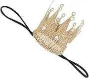 IWOWHERO Fine Craftsmanship Baby Crown Headband Elastic Non-Slip Tiara Stylish Accessory for Boys and Girls' Special Occasions