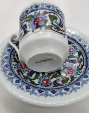 Turkish Coffee Cups Set - Cups and Saucer (4 Pieces) Turkish, Ottoman, Greek