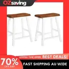 wooden bar stools brown white solid wood easy assemble 45x23x60cm 5546
