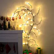 2.3M Artificial Plants Flowers Tree Willow Vine Lights 144 LED for Walls Bedroom Living Room Decor