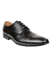 [Florsheim] Clayton Cap Toe Derby Shoes in Black