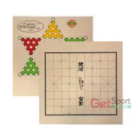 在飛比找蝦皮商城優惠-鐵人牌跳棋板(象棋跳棋二用)(親子遊戲/木製棋盤/桌遊/台灣