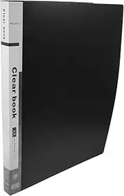 ROMISBABA Portfolio Binder Folder Plastic Sleeves A3 Black Storage Folder Organizer for Art and Documents
