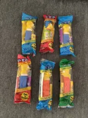 6 Simpsons Pez New Candy Dispenser - Homer, Bart, Lisa, Marge
